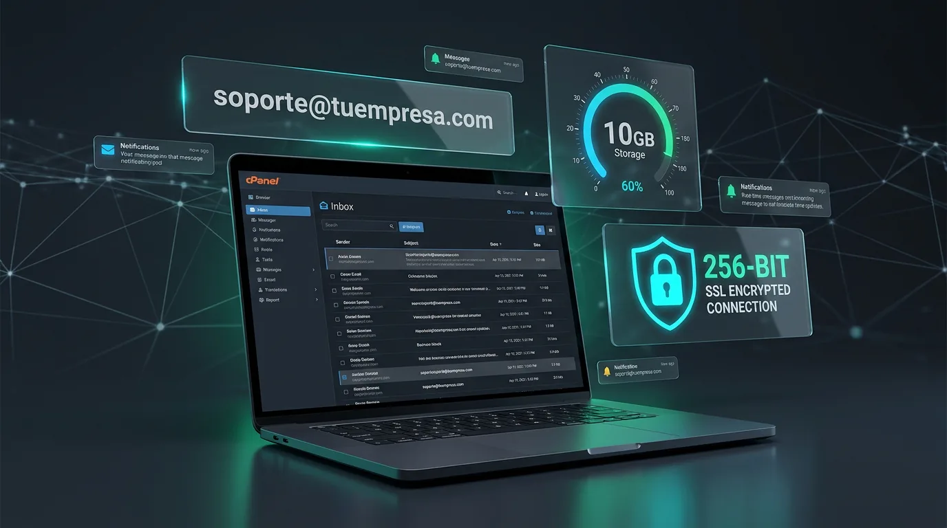 Servicio de Correo Corporativo en Venezuela con 10GB de almacenamiento cPanel y Webmail profesional