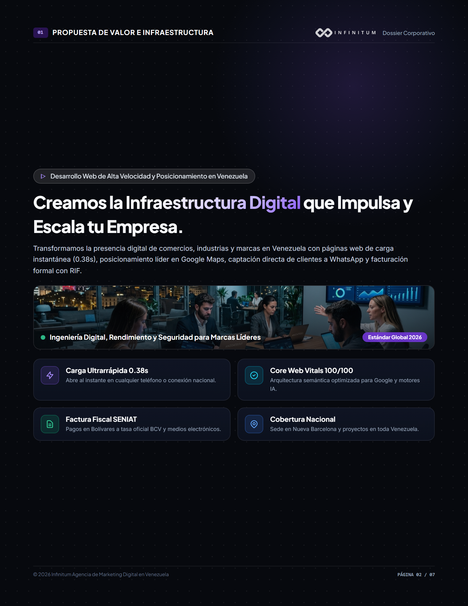 Página 2: Propuesta de Valor e Infraestructura