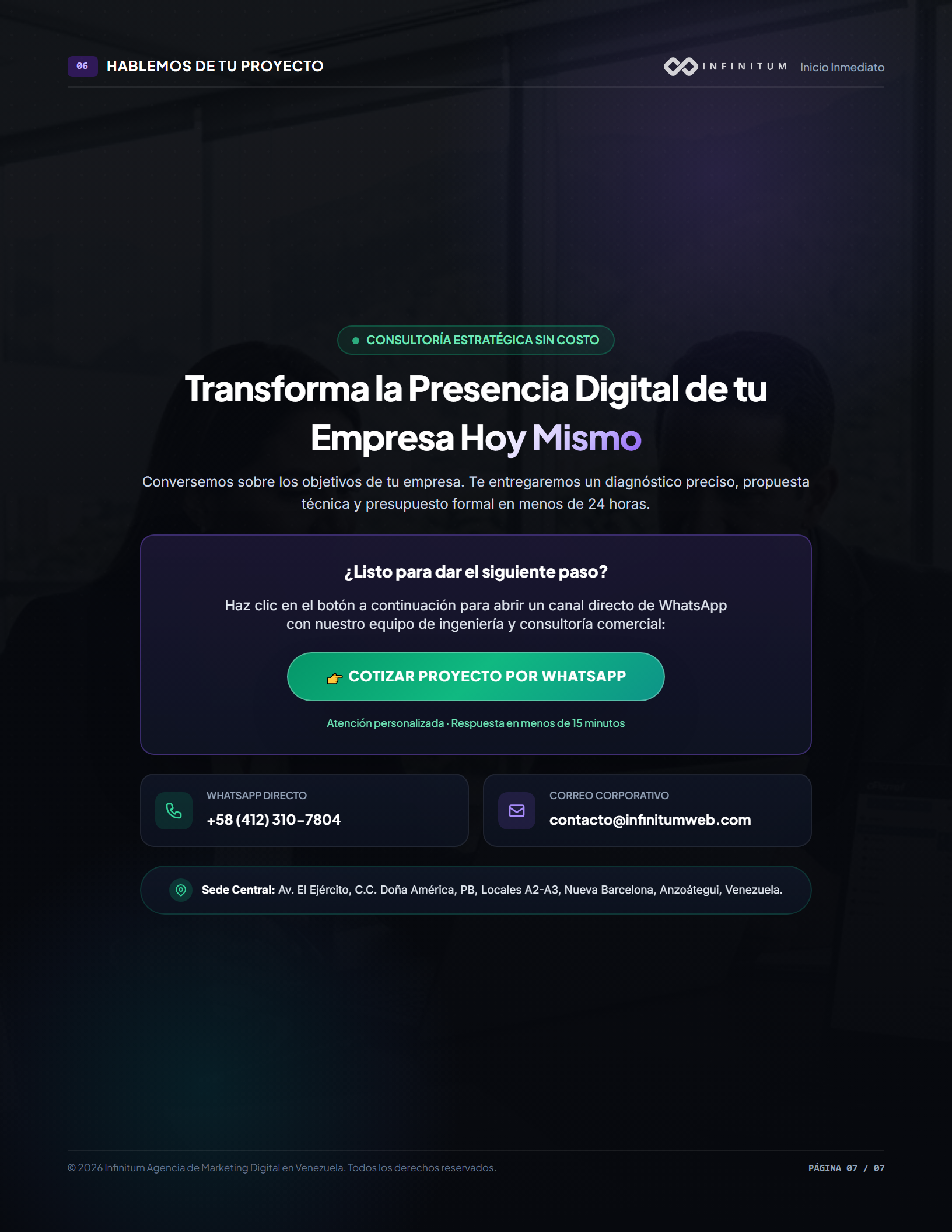 Página 7: Cierre y Contacto
