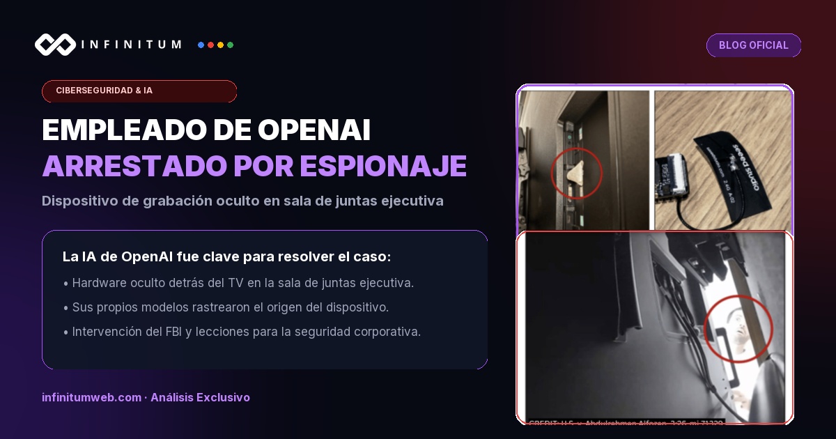 Empleado de OpenAI arrestado por instalar un dispositivo de grabación espía en la sala ejecutiva